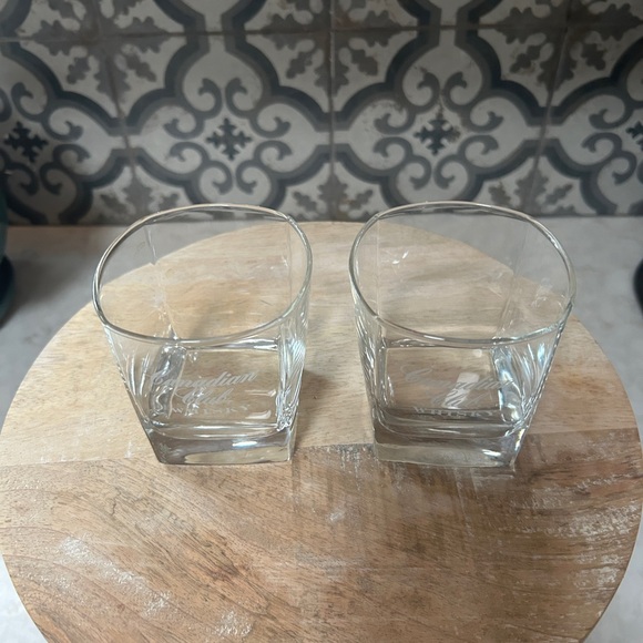 VINTAGE ROCKS TUMBLERS- CANADIAN CLUB WHISKEY- SET OF 2, 2-8 Ounce - Picture 3 of 6